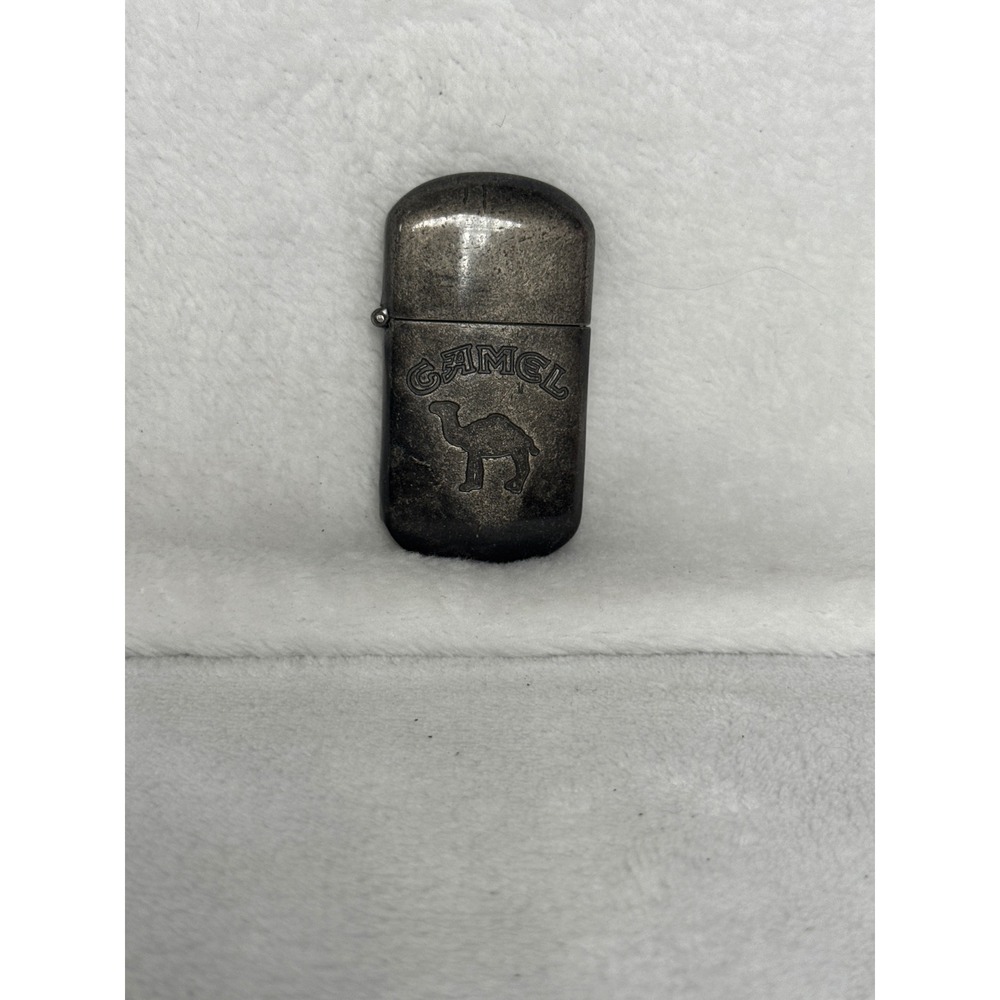 Vintage Distressed Camel Pocket Lighter Unisex OS Pewter Good